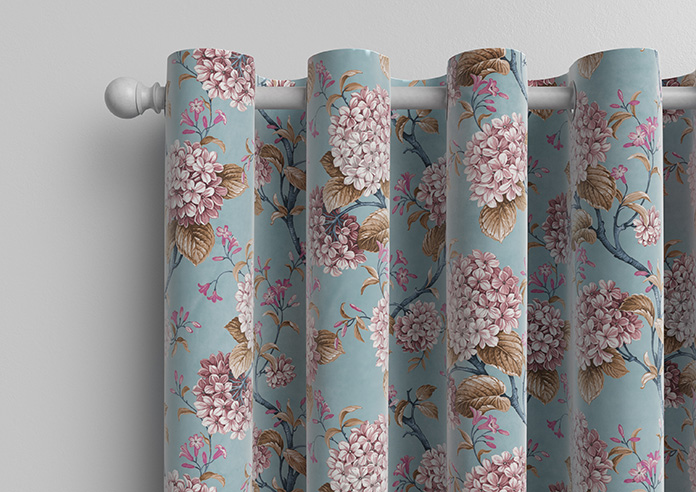 Bouquet Velvet, Cornflower - Made to Measure Curtain - Image 12